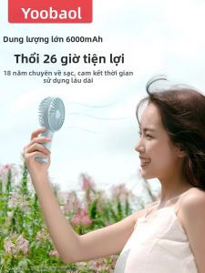 Yoobao | Quạt Tích Điện Mini Yoobao F3 - Dùng Đến 26 Giờ Cầm Tay & Để Bàn 3 Tốc Độ Gió Siêu Gọn Nhẹ