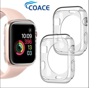 CoAce Apple Watch Case For iWatch Series 8 7 6 5 4 3 2 1 Case Soft Clear Silicone Case (without screen)