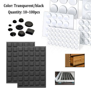 1 pcs silicone cushion mat self adhesive pad black/clear rubber feet cabinet plug bumper pad adhesive cushion cabinet door mat