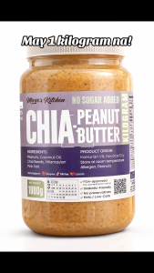 1kg Chia Peanut Butter Diabetic-Friendly with Stevia-Erythritol blend Keto Sugar-Free FDA Approved