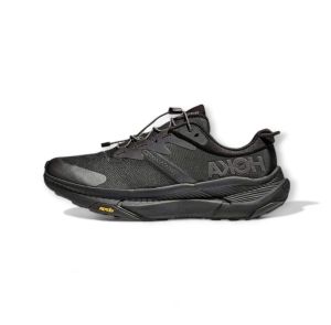 Sepatu Hoka Transport Black Olahraga Running Tracking