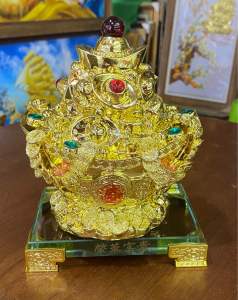 Thỏi vàng hạt châu tài lộc để ban Thần Tài( Kim nguyên bảo mắt rồng)