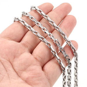 สร้อยข้อมือสร้อยคอสแตนเลสสตีลสำหรับโซ่เรียบง่ายสร้อยคล้องคอแบบทำมือ