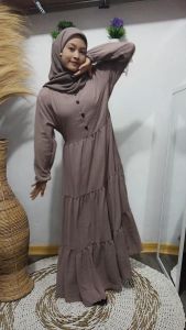 AIRA-Gamis crinkle lebaran/gamis susun/gamis rempel