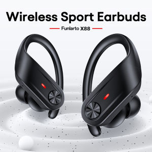 Bluetooth V5.3 Waterproof Headphones IPX7 with Noise Cancelling Mic Wireless Earbuds 80Hrs Playtime for iOS & Android Phones