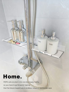 Minimalist Bathroom Shower Rack Tray Punch-Free Racks Hanging on a Faucet Acrylic Bathroom Storage Rack