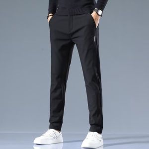 Fall Mens Casual Thickened Straight Leg Pants Fashionable Versatile Business High-End Loose Fit Long Trousers