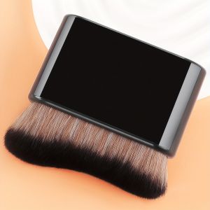 1pc Wave Contour Makeup Brush ABS Plastic Handle Nylon Bristles Unscented Universal Skin Type Foundation Application Palm B