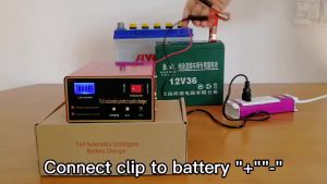 Car Motorcycle Heavy Duty Battery Charger 12v 24v Fully Automatic Manual Mode Lead Acid Pulse Repair