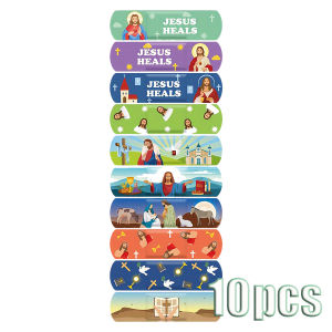 10/30/60Pcs Jesus Religion Angels Lamb Cross Pattern Band Aid Western European and American Style Patch Strips Waterproof Adhesi