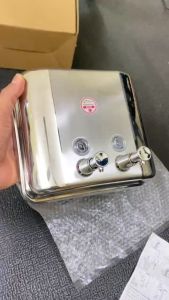 Hộp đựng dầu gội sữa tắm 2 ngăn chất liệu inox304 hàng cao cấp thể tích 750ml một ngăn