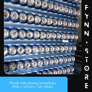 PVC plastik mika bening lemas / kaku 0.20a x 137cm x 50 yard dijual per roll