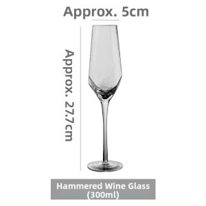 Creative Hammered Hexagonal Crystal Wine Glass