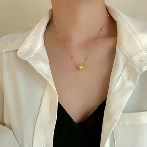 Kalung Viral Liontin Love Jedar Mewah & Elegan TItanium Stainless Steel Anti Karat