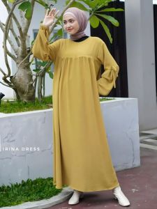 MAXI DRESS IRINA bahan Cringkel airflow brand IJTIHAD