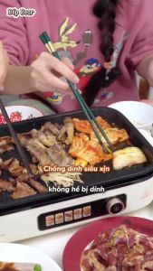 Bếp Nướng Điện Bear Bếp Nướng Điện Không Khói Bear Đa Năng Chiên Xào Công Suất Lớn 1500W GR-4H15C