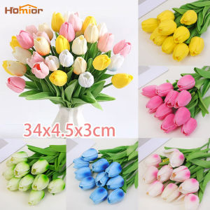 【Homior】Artificial Tulip Flower Fake Flower DIY Bouquet Gift for Festival  Home Wedding Birthday Party Decorate