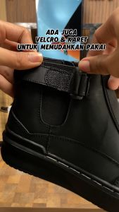 Sepatu Boots High Pria Bahan Kulit Chelsea Boot Sanford B916