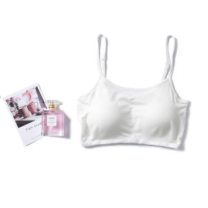 Silk Summer Anti-Light Small Wrap Chest Strapless Thin Multi-Purpose Halter Top No Rim Circle Bandeau Tube Top Bralette