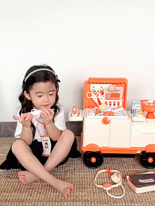 Interactive Ride-On Dentist Train –Sound Lights & Music Giant Role-Play Educational Toy for Toddlers