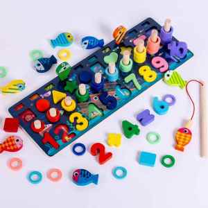 LIWAN | Educational Combination ABC Blocks & Number Matching Puzzle Toy