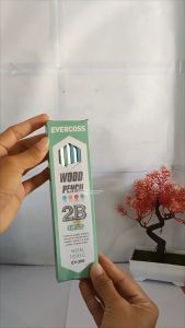 Pensil 2B Wood Evercoss [EV-206/1 Pack] - Pensil Alat Tulis Ujian Komputer Asli - Pencil 2B Gambar Menulis 1 Pak - Besco BC-8000 - Tidak Mudah Patah dan Lembut Saat Digunakan (12 pcs)