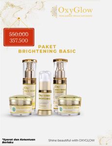 Oxyglow Paket Brightening Basic (Perawatan untuk Masalah Flek Noda Hitam Kulit Tidak Merata dan Kusam)