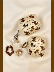 Cartoon Sausage Dog AirPods Protective Case Compatible with Apple pro Earphones Second Generation Wireless Bluetooth Third