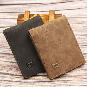 New Retro Men Leather Wallets Small Money Purses Design Dollar Price Top Thin Wallet With Coin Bag Zipper