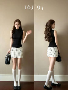 ZUKUN | Bộ Áo Blouse Không Tay và Chân Váy Ôm Phong Cách Mùa Hè Hàn Quốc & Xu Hướng Miu