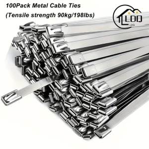 20 Cái Dây Buộc Bằng Thép Không Gỉ Chịu Lực Cao 10cm Dây Buộc Cáp Kim Loại Chống Gỉ Cho Máy Móc Ô Tô Và Sử Dụng Ngoài Trời