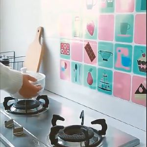 Waterproof Kitchen Wall Sticker Anti-Oil Sticker Home Decoration Wallpaper Dapur Pelekat Dinding Dapur 厨房防油贴纸