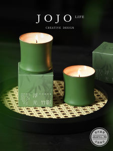 Jojos L PD Bellow Ceramic Bamboo Aromatherapy Candle Smokeless High Aesthetic Value Indoor Home Decorative Fragrance Candle