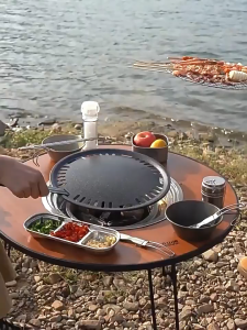 Terra Craft ชุดโต๊ะแคมปิ้ง (อุปกรณ์ 9 ชิ้น) โต๊ะปิ้งย่าง อเนกประสงค์ โต๊ะแคมป์ปิ้ง โต๊ะปิ้งย่างเกาหลี ตาย่างบาร์บีคิว เก้าอี้สนามพับ โต๊ะแคมป์ปิ้ง