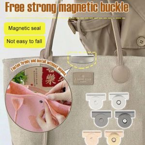4Set Metal Seamless Handbag Magnet Fastener Buckle Free Strong Magnetic Buckle Convenient Removable Wallet Clothes Bags Magnetic Suction Button