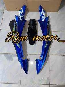 cover body full halus suzuki Satria Fu facelift biru GP plus striping/stiker
