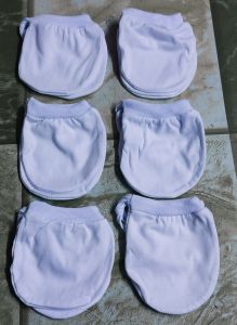 bottles mittens and gloves plain white and colored for newly born babies cotton