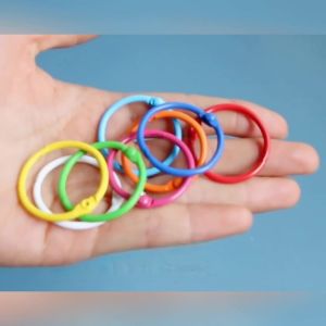 Dorcaszly 10pcs Color Card Ring Paper Book Rings Binding Ring Binder Ring Key Ring DIY jewelry