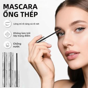 Mascara Dạng Tuýp Kim Loại Chống Nước Màu Đen Sợi Tơ Tằm Làm Dài Mi Cong Mi Không Bị Vón Cục Kích Thước Đầy Đủ Tạo Kiểu Xoắn Ốc Trang Điểm Cho Mắt