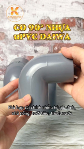 Combo Cút Co 90 độ Nhựa uPVC Daiwa Phi 16 21 27 34 42 49 60 76 90 Giá Rẻ Đủ Size Khởi Hoàn