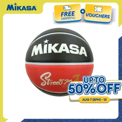 Mikasa BB702B-BKRW Basketball Size 7 with Quality Rubber (Black/Red)