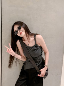 Slim Fit Strap Vest Women Summer Sweet And Spicy Design Casual American Street Style Sleeveless Top Inner And Outer Wear Trendy