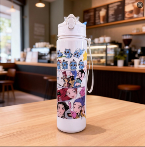 Hasbro | Cartoon Water Bottle for Girls High Quality Water Cup 750ml Sport Leak Proof Plastic Cute Water Kettle Christmas Birthday Gifts