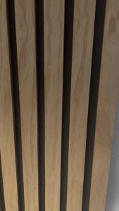 Tấm gỗ dán tường tiêu âm Lam sóng gỗ 3D YOSEF cao cấp decor trang trí góc setup phòng phòn ngủ phòng khách