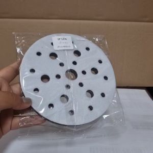 ฟองน้ำรองแป้นขัดกระดาษทรายกลม ขนาด6นิ้ว 25รู ราคาต่อ1ชิ้น