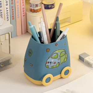 1 PC New Car Pen Holder High Value Ins Style Desktop Storage Pen Holder DIY Sticker Large Capacity