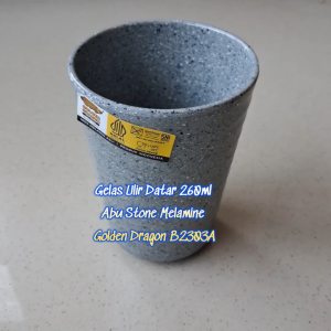 Gelas Ulir Datar 260 ml Melamine - Golden Dragon B2303A