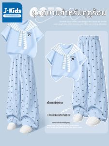 JKIDS | New Cotton Dot Pattern Girls Summer Clothing Set