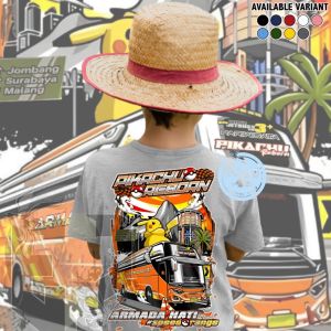 t-shirt baju kaos anak laki-laki/perempuan Untuk umur 2-13 tahun gambar Busmania Pikachu bahan polyester super bagus dan lembut Nyaman tersedia parian warna Abu Biru Hitam Kuning DLL.