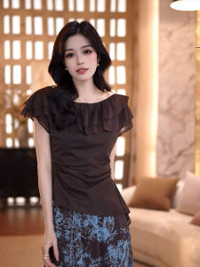 ZHILU | Áo Blouse Tay Peasant Elegance Mùa Hè